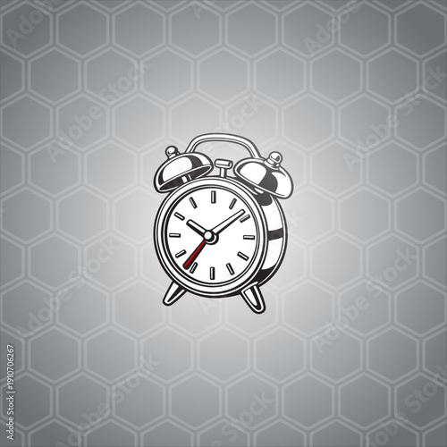 alarm clock hand drawn illustration artwork