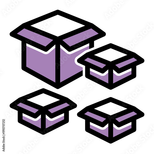 Total quantity of goods held available for sale, use, or within a production process (Solid Color Lineal Style)
