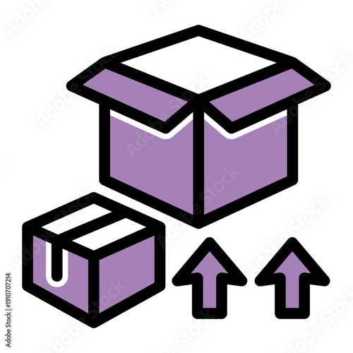 Surplus inventory held as a safeguard against uncertainties in supply or demand (Solid Color Lineal Style)