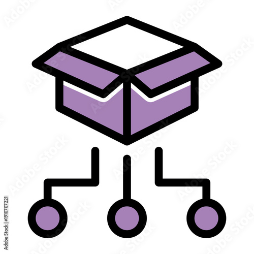 Inventory quantity that has been assigned or reserved for a specific purpose or order (Solid Color Lineal Style)