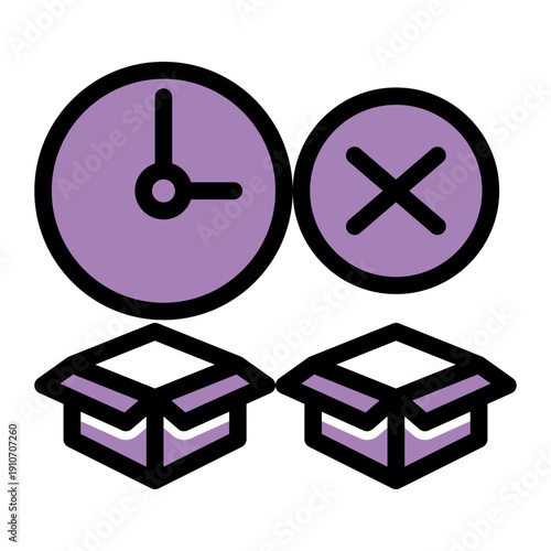 Inventory items that are no longer usable or sellable due to being outdated or expired (Solid Color Lineal Style)