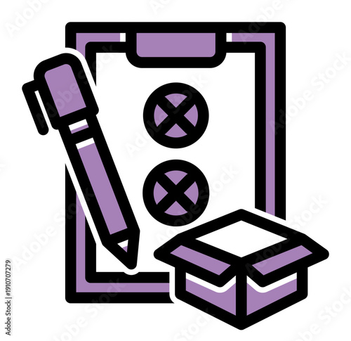 Action of revoking or nullifying a previously placed purchase or sales order (Solid Color Lineal Style)