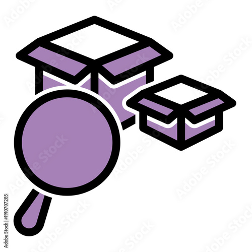 Continuous monitoring of inventory levels, location, and status using technology (Solid Color Lineal Style)