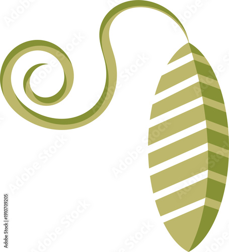 vector illustration of a green leaf