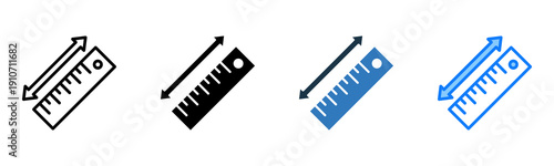 Ruler icon multiple style 