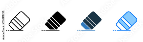 Eraser icon multiple style 