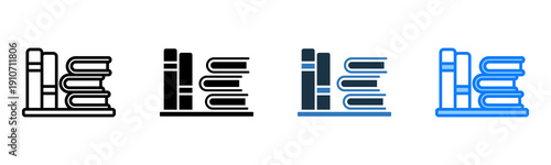 Library icon multiple style 