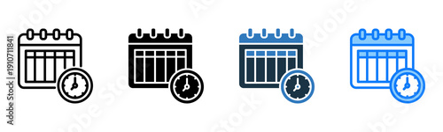 Timetable icon multiple style 