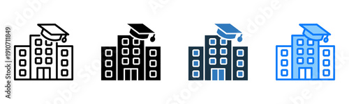 Campus icon multiple style 