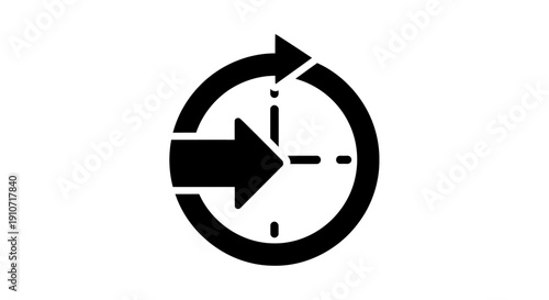 Circular Arrow Icon Clockwise Direction.