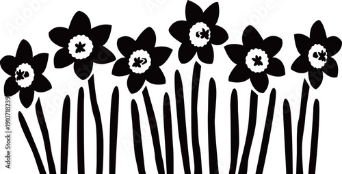 水仙の花ベクターイラスト