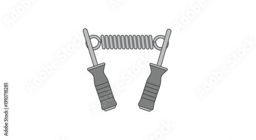 Hand Grip Strengthener Exercise Tool with Spring and Textured Handles.