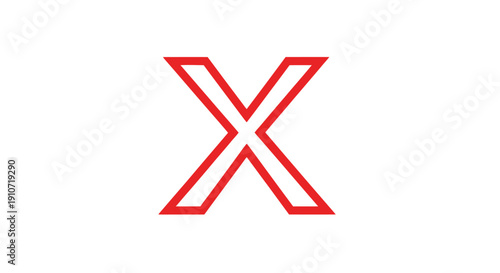 Red Cross Symbol Bold Graphic Design.