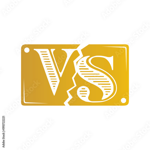 Versus letter vector icon fight or duel.