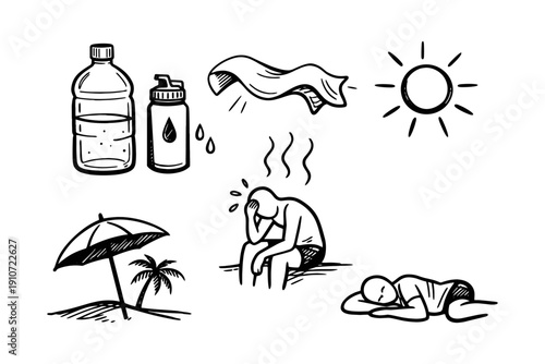 Heatwave survival essentials: water, shade, rest, and protection from sun