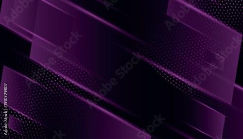 Dark purple gradient abstract background with overlapping layers and modern and sporty glowing lines. Sporty stylish background for cover, banner, brochure, certificate and presentation. EPS. 4