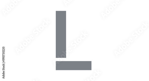 Gray Metal L Bracket Angle Piece.