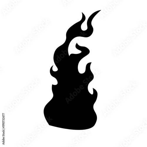 hotrod, vinyl decal sticker, minimalist , black silhouette of a
fire flame, graphic element