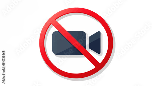 No Video Recording Icon Isolated