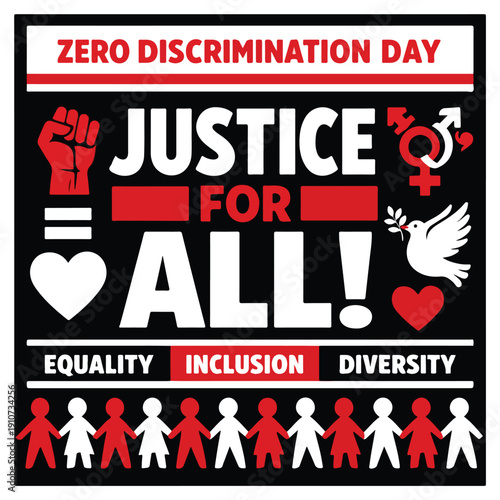 Zero Discrimination Day Flyer Promoting Equality, Inclusion and Human Rights