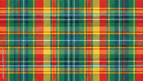 Vibrant Tartan Plaid Fabric Pattern