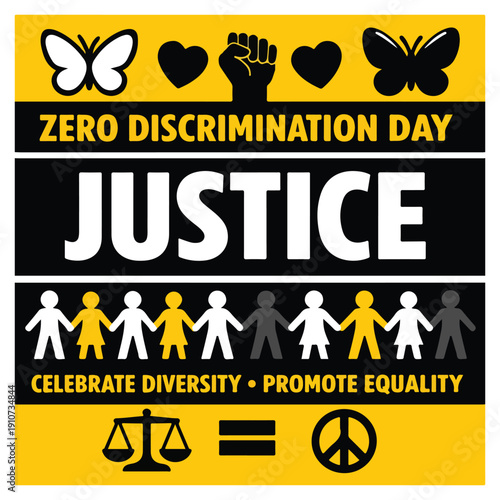 Zero Discrimination Day Flyer Promoting Equality, Inclusion and Human Rights