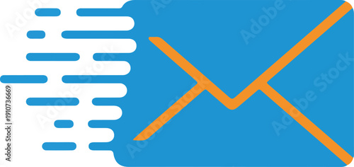 Fast email delivery icon representing swift digital communication and messaging