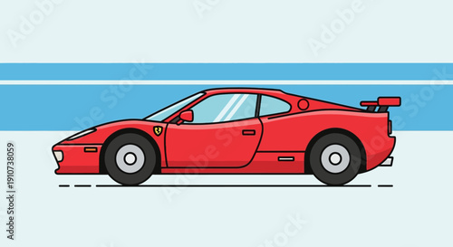 A red sports car speeds down a road on February 9, 2026, in a dynamic scene.