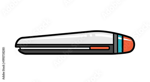 Vector illustration of a sleek kitchen whisk with vibrant accents on a clean background