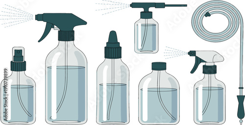 Windy weather vector illustration with green trees blowing in strong breeze and people outdoors for climate and environment