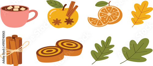 Windy weather vector illustration showing green trees blowing in a strong breeze with people standing outside for climate and environment designs