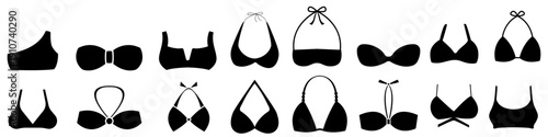 Brassiere icon vector set. Underwear  Illustration sign collection. Swimsuit symbol. Bra logo.