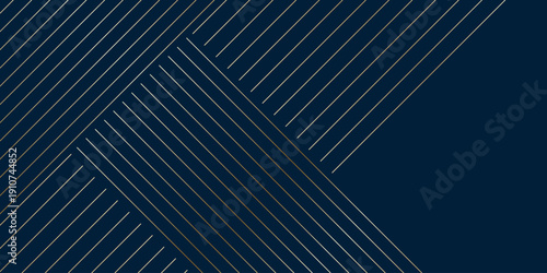 Dark blue abstract background with luxurious and elegant shiny gold diagonal lines decoration. Modern premium vector design for brochure, website, flyer, and banner. VOL. 2