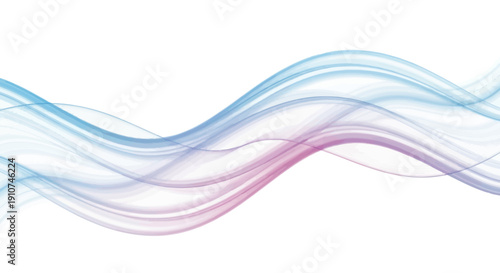 Flowing Abstract Waves of Blue and Pink Light.