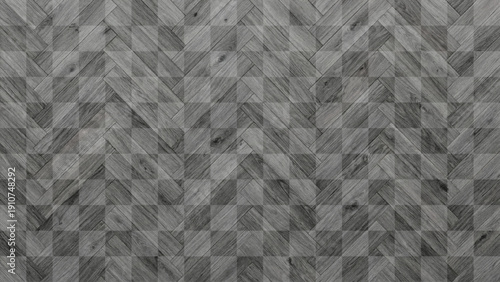 Wood Flooring Gray Interlocking Herringbone Parquet Texture Detailed Grain Surface Seamless Tile Structure