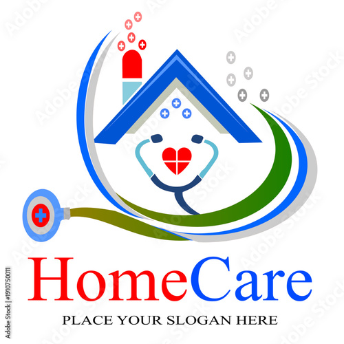 Home Care Logo Design Template Home