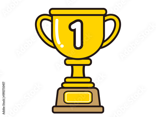 シンプルなトロフィーのアイコンイラスト素材4