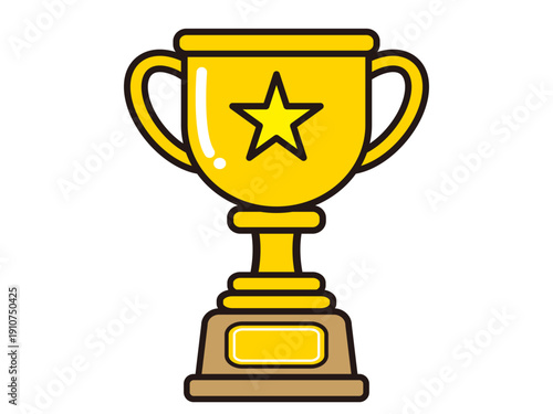 シンプルなトロフィーのアイコンイラスト素材5