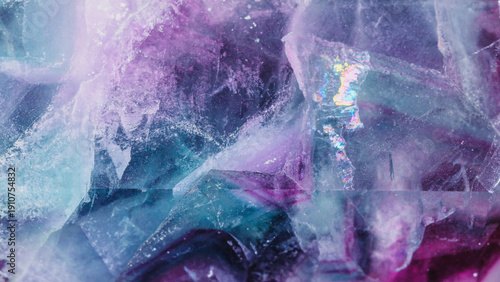 фотографія Purple Fluorite Crystal Macro Texture Close-Up Photography