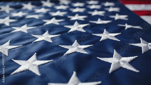 Closeup of American flag stars