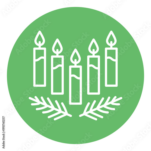 Advent Candle Vector Icon