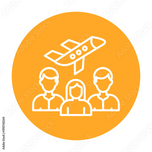 Group Travel Vector Icon