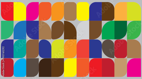 A seamless 3d illustration of colorful wooden spoons and toy blocks creates a geometric mosaic pattern with yellow square cubes and tile textures in a vibrant vector wallpaper design