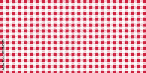 A seamless gingham pattern set. Plain red checkered and striped wallpaper for textiles, fabric designs, tablecloths, and clothing covers. Eps10 vector