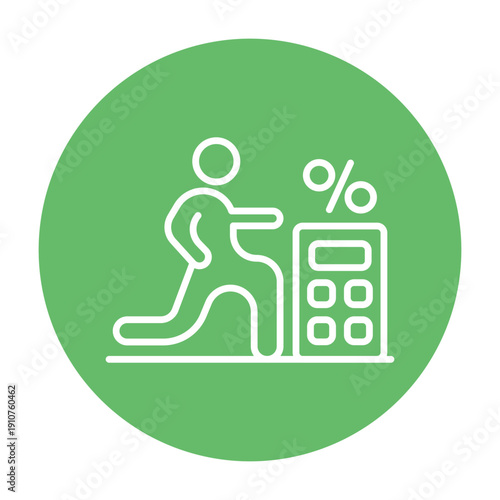 Body Fat Calculator Vector Icon