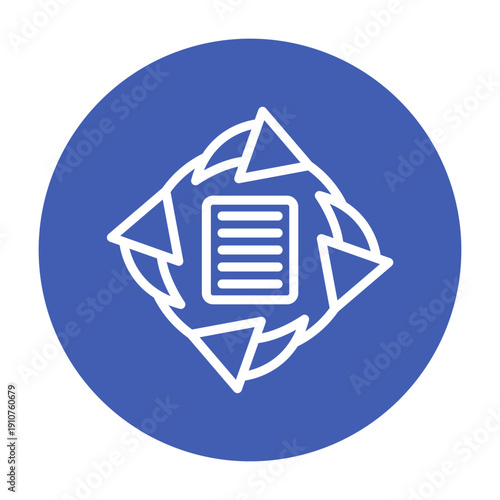 Clockwise Flow Chart Vector Icon