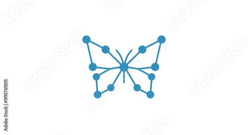 Blue molecular butterfly network structure.