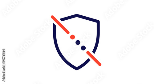 Shield with red slash protection symbol.