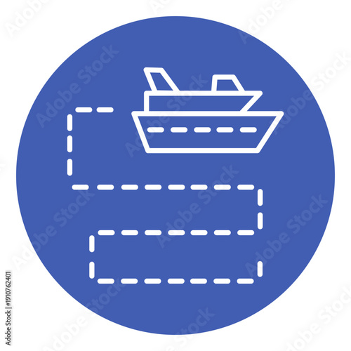 Cruise Itinerary Vector Icon