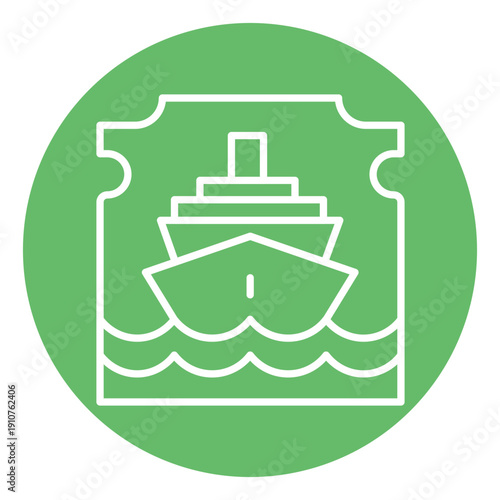 Cruise Map Vector Icon